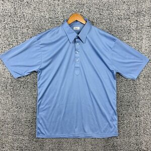 Collars & Co Polo Shirt Mens 2XL Blue Dress Collar Performance Golf XXL